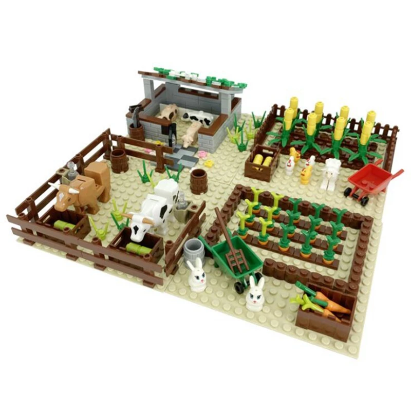 

MOC City Creative Garden Botanical Zoo Farm Ranch Plants Flowers Orchard Fruit Model Building Blocks Bricks Toys for kids gifts