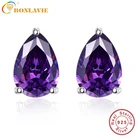 BONLAVIE 12.8ct ювелирные изделия из аметиста 925 серебряные серьги с грушевидной огранкой в форме капли воды брендовые ювелирные изделия для женщин для работы в офисе