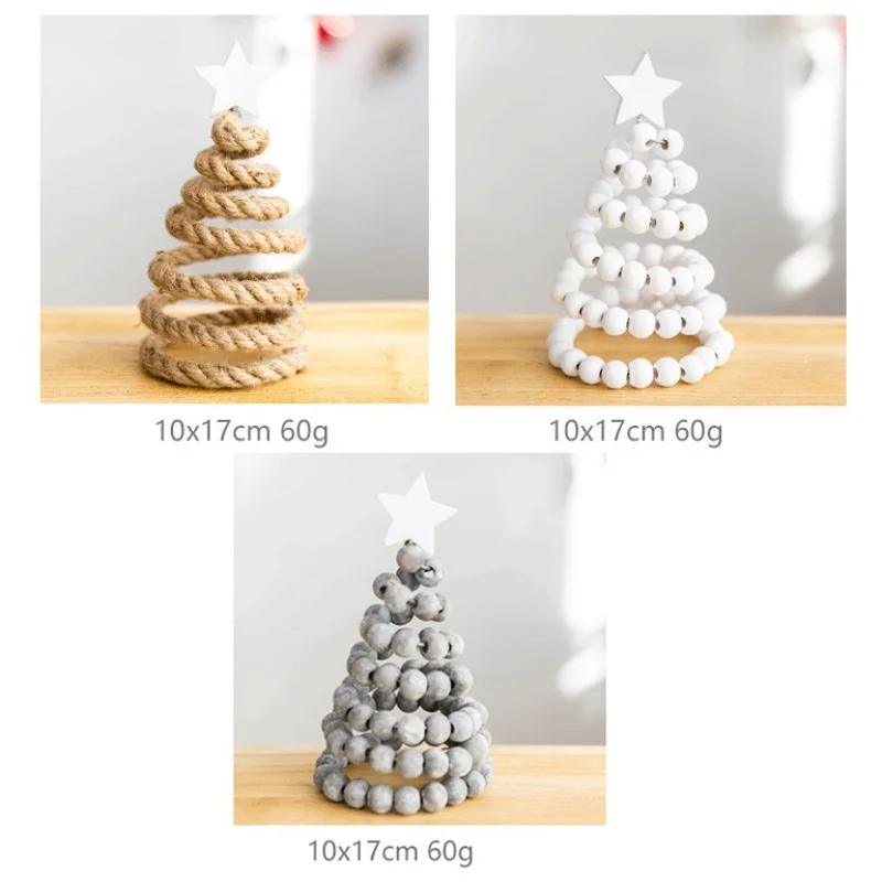 

Christmas Tree Ornaments With Wooden Star Xmas Tree Topper Home Decorative Gift