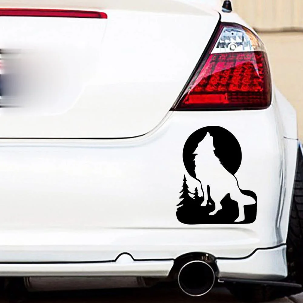 

Decor Motorcycle Decals Wolf Decorative Accessories Creative Sunscreen Waterproof Car Stickers PVC.15cmX12cm