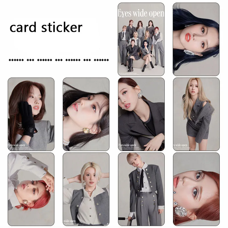 KPOP двойная надпись Я не могу остановить меня стикер для карт s Momo Sana Мина