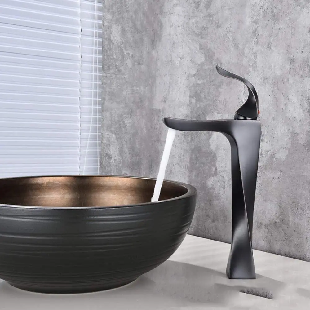 

Basin Faucets Brass Taps Contemporary Single Handle Mixer Tap Bathroom Faucets HotAnd Cold Cock Wash Basin faucet vanity faucet