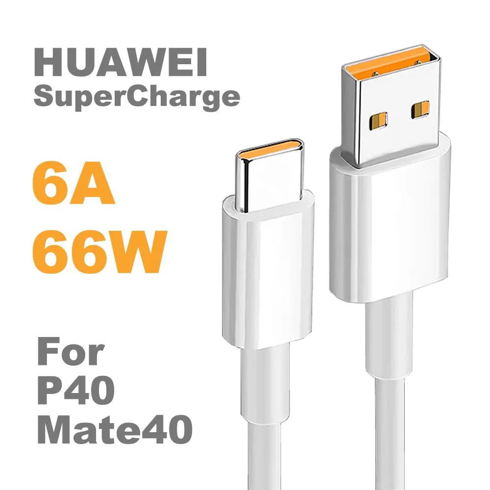 

6A 66W Huawei зарядное устройство быстрой зарядки, телефон для P20 P30 P40 Mate20 Mate20X Mate30 Pro Honor 30 30S 20 V10 V20 Nova 6 USB-C