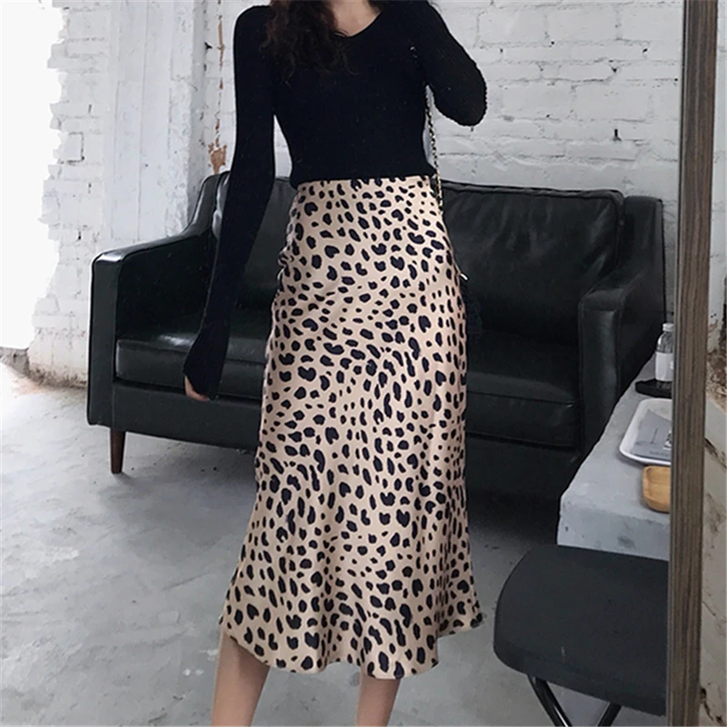 

Skirts Womens 2020 Cheetah Print Skirt Ladies Animal Print Skirts Sexy A Line High Waist Skirt Summer Boho Midi Skirt Sale Items