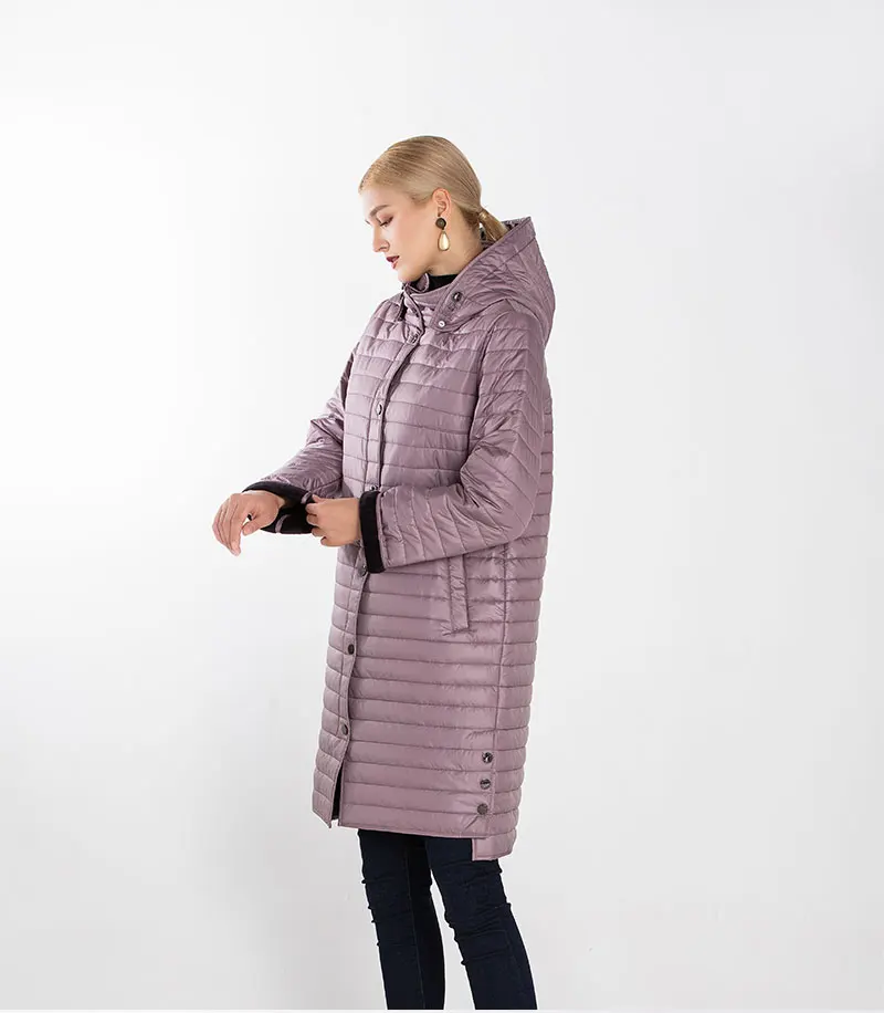MODERN NEW SAGA Autumn Women Coat Warm Long Jacket Parka Femme Long Coat Female Quilted Coat Winter Overcoat Fleece Liner