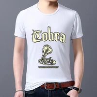 mens t shirt street cartoon funny round neck cobra pattern printed top breathable casual all match short sleeve mens t shirt
