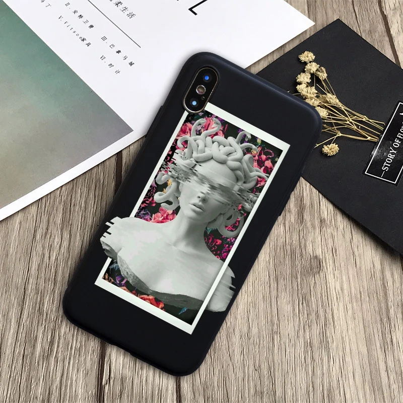 Для iphone 11 pro Чехол Мона Лиза арт Давид линии Мягкий силиконовый чехол для Apple 5 5S SE 6