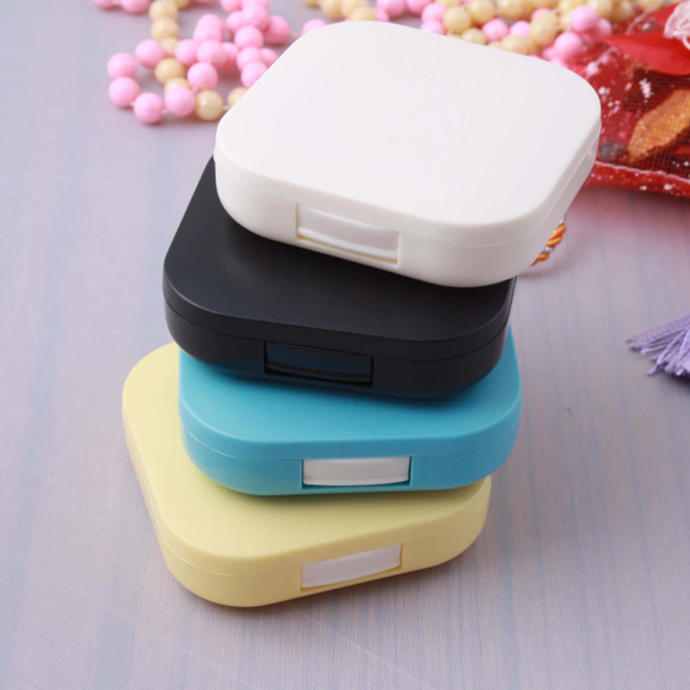 Футляр для контактных линз Комплект контейнеров держатель хранения зеркальный