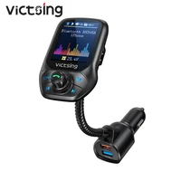 victsing bh346 bluetooth transimitter handsfree calling bluetooth adapter with qc3 0 fast charge for car fm transmitter radio