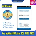 LOSONCOER 4200 мАч, BL-4U BL 4U Батарея для Nokia 8800 Батарея E66 3120C6212C 8900 6600S E75 5730XM 5330XM 8800SA 8800CA телефоны