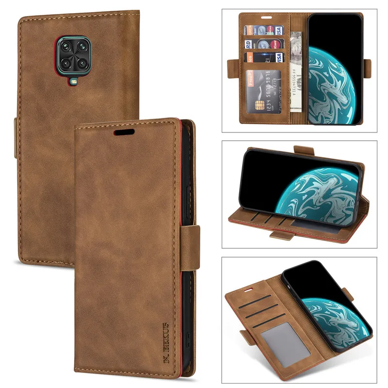 

Leather Case For Xiaomi Redmi Note 9s 8 Pro Note 9 Pro Max 8A 10X Pro 5G Poco M3 Luxury Matte Flip Wallet Card Stand Phone Cover