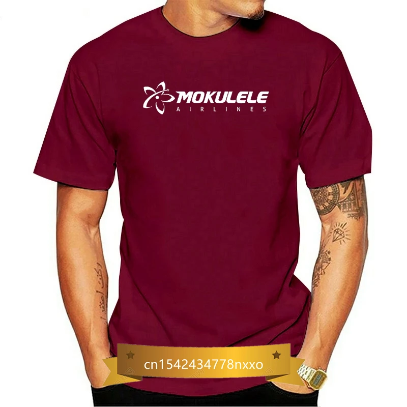 

Mokulele Airlines White Logo Us Hawaiian Aviation Black Cotton T-Shirtnew 2019 Summer Style Tee Shirt Man Print TShirt Hipster