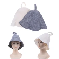 1pc felt head protection bath anti heat free size russian style shower cap sauna hat wholesale