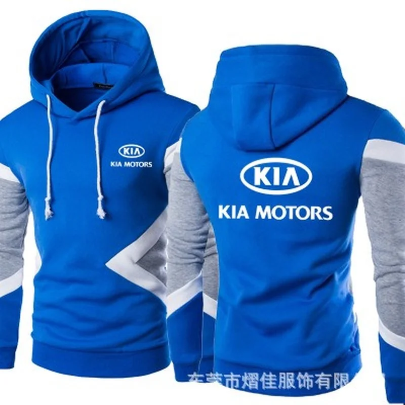 2021 New Men KlAmotors Spring Autumn Fashion Pullover Sweatshirts Patchwork Casual Cotton Hoodies Clothing S-5XL Size | Автомобили и