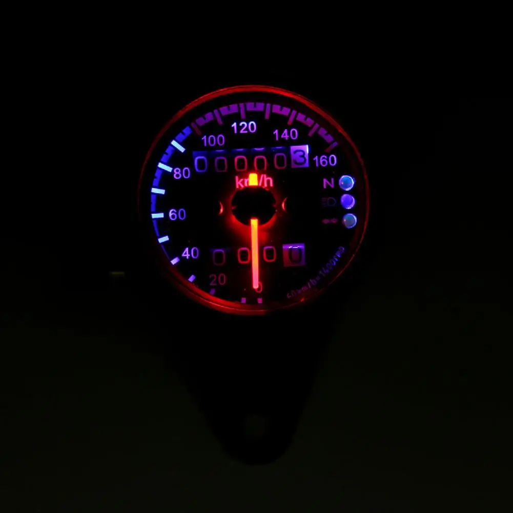 Скорость ometer округлые 12V двойной счетчик мотоцикла одометр спидометр для детей