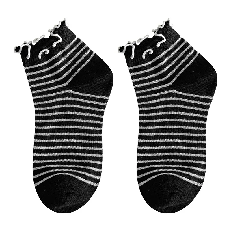 

Cartoon Women Socks Heart Cotton Sock Lovely Ladies Colorful Unisex Short Casual Stripe Sox Girls Spring Summer Trendy Skarpetki