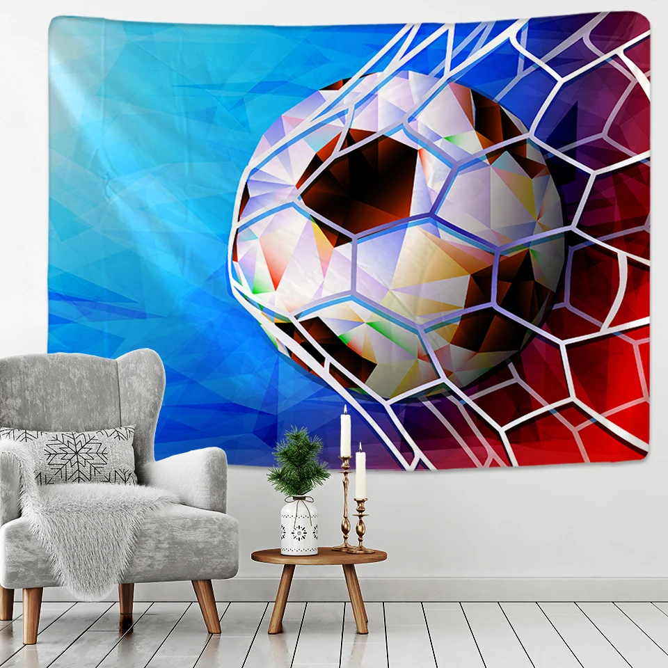 FootballTapestryWallHangingDecorHomeRoomWitchcraftHippieMandalaAstrologyWallpaperBedroomDORMTarotSunMoonCustomHippieRoom | Дом и сад
