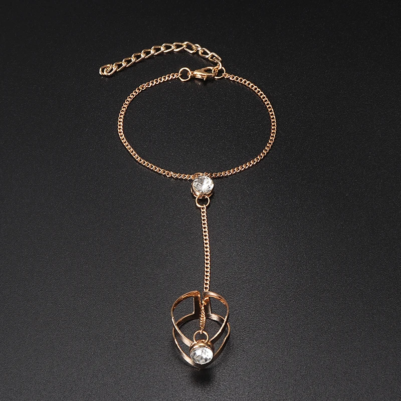 Хрустальный Браслет-цепочка модные геометрические инкрустированные стразы