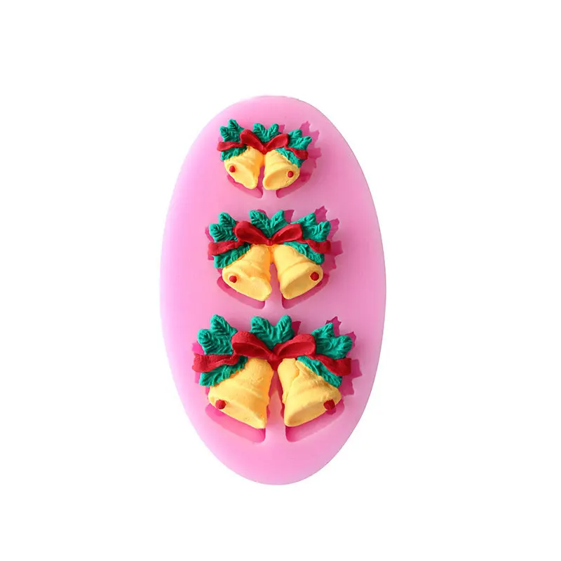 Силиконовая форма в виде рождественского колокольчика аксессуары для выпечки