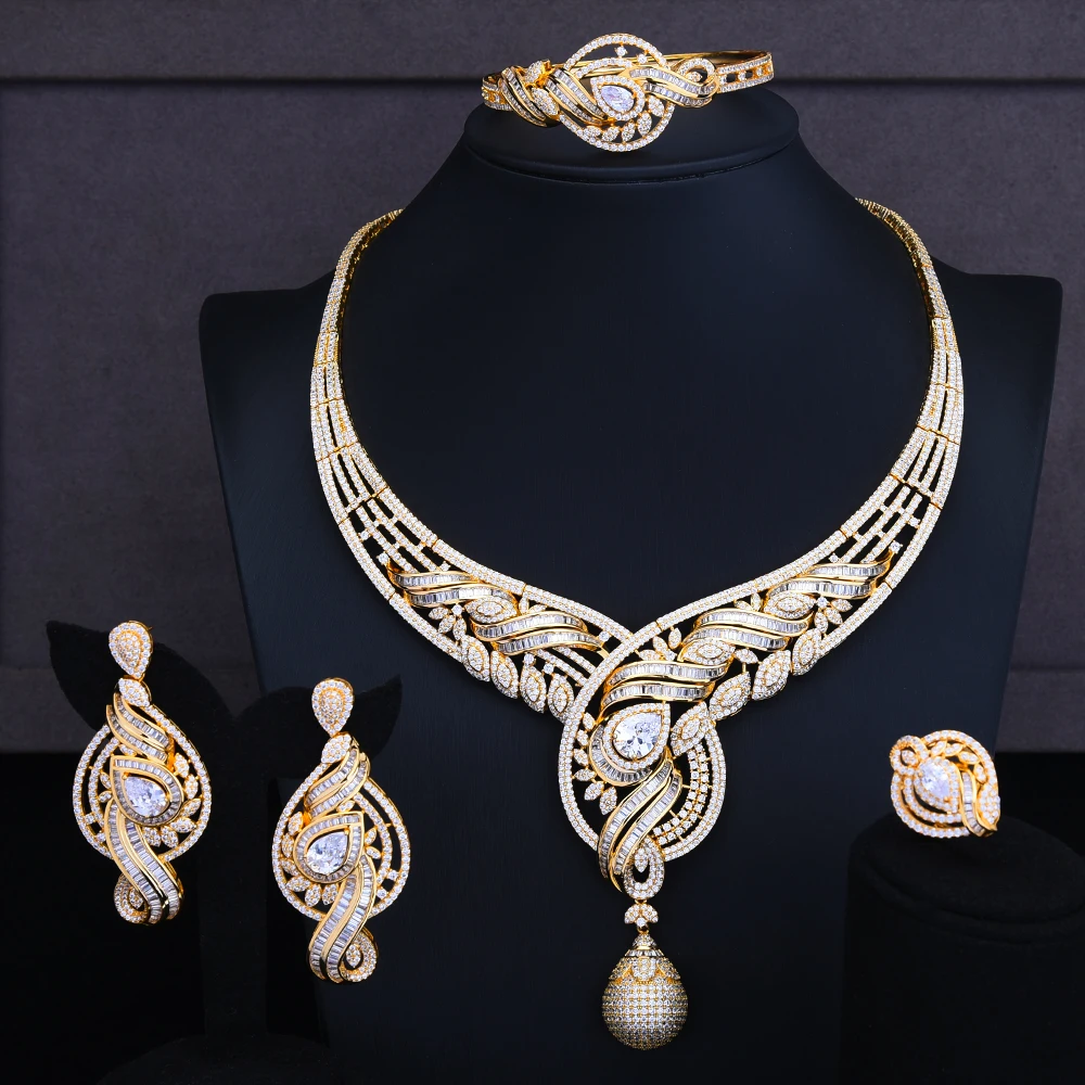 Набор украшений GODKI модный роскошный набор для женщин из 4 предметов с бантом и