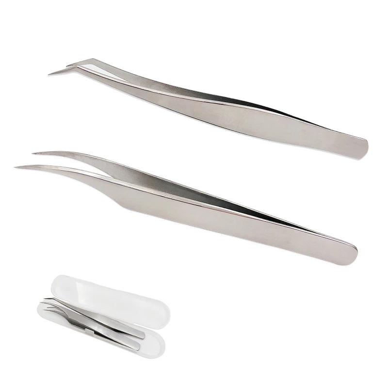 Нержавеющий Немагнитный Пинцет для наращивания ресниц пинцеты накладных 3D