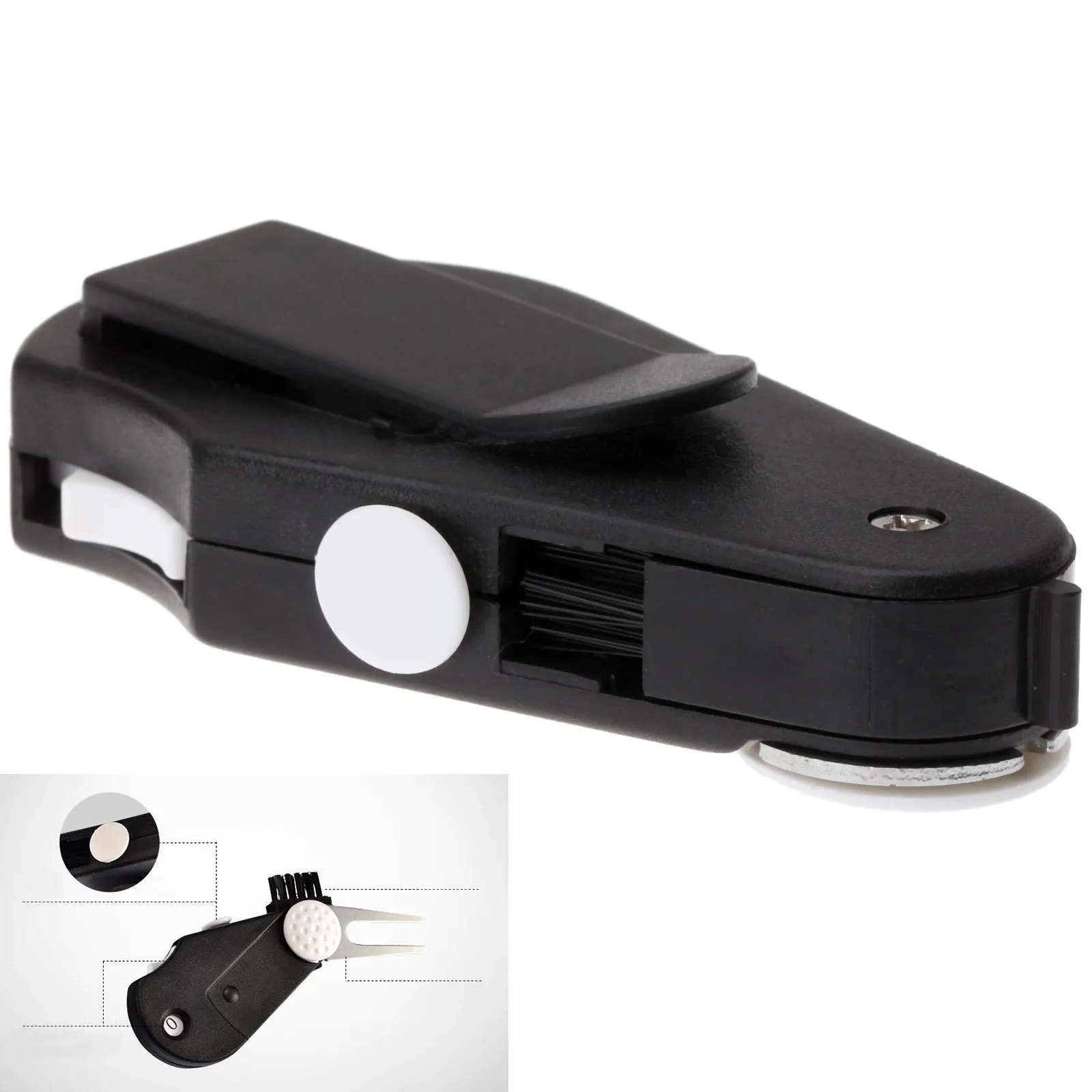 5 в 1 Многофункциональный гаджет для игры гольф зеленая вилка складной зажим