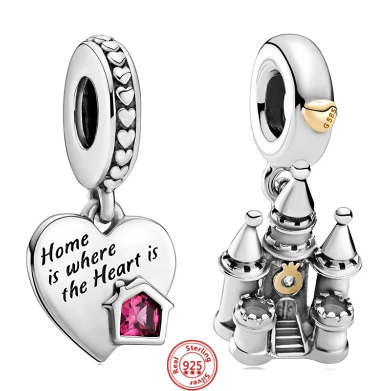 

New Gold Best Friends Heart & Key Family Mom Dangle Love Tree Bead Fit Original Pandora Charms Silver 925 Bracelet Women