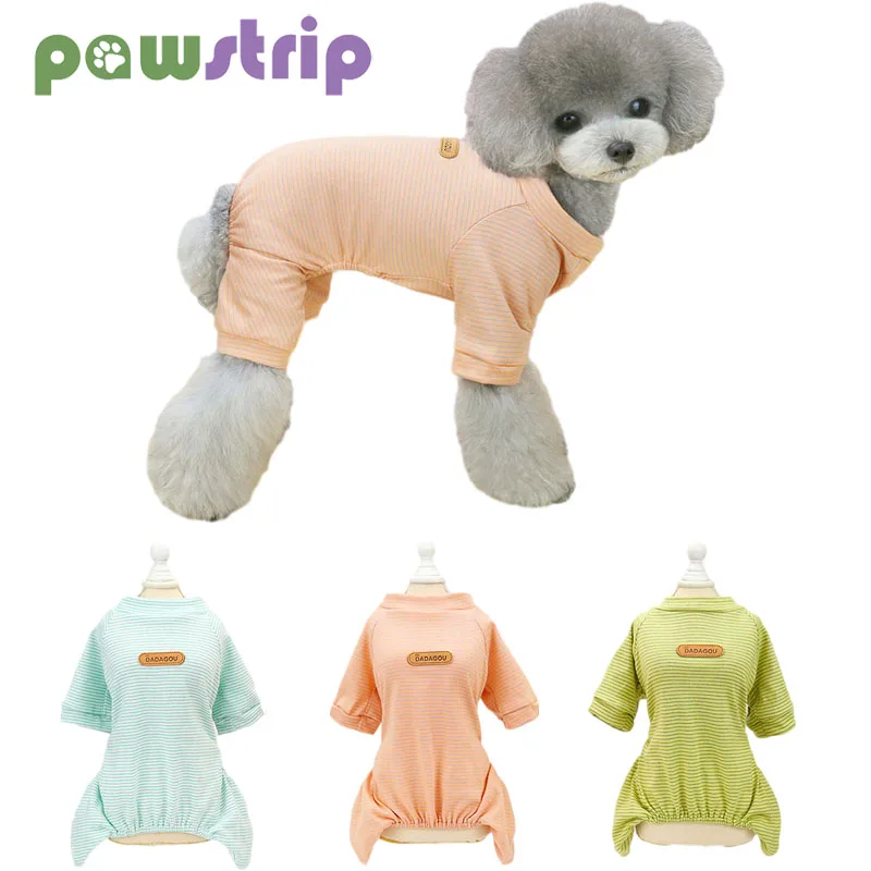 

S-XXL Summer Pet Dog Jumpsuit Stripe Dogs Pajama Small Dog Household Clothing Puppy Costume for Chihuahua Bichon Ropa Para Pereo