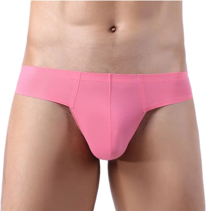 Сексуальное нижнее белье Для мужчин стринги твердого льда шелка пенис из