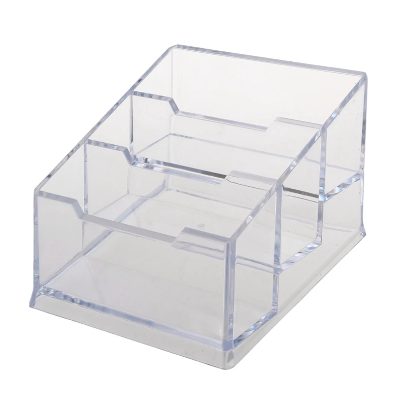 

Plastic 3-Tier Design Clear Business Card Stand Holder