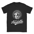 Футболка Мужскаяженская с коротким рукавом, хлопок, топ с круглым вырезом, командная аристотека, философия, греческий древний Сократ, юмор в ретро стиле