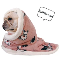 cute pet supply autumn winter home leisure warm knee blanket pet blanket double layer cashmere flannel dogs blanket