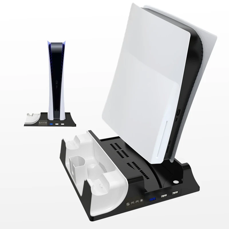 

Game Console Cooling Stand For PS5 Host With Controller Charging Function Heat Sink Base Earphone Handle Storage 2021 New Sale