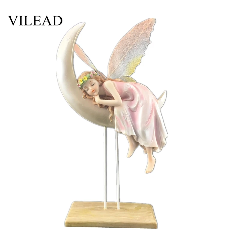 VILEAD 32 см Смола цветок фея красота ангел фигурки Европейский аксессуары для дома креативные Девушки Детские подарки на свадьбу, день рождения