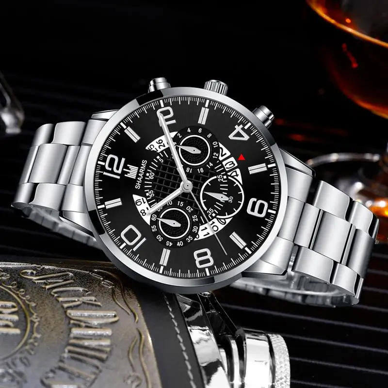 Мужские часы Reloj Hombre стильные персональный циферблат сплав ремешок кварцевые