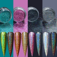 1 box iridescent nail powder iridescent glitter silver pink chrome nail pigment dust sequins flakes decoration diy polish tools