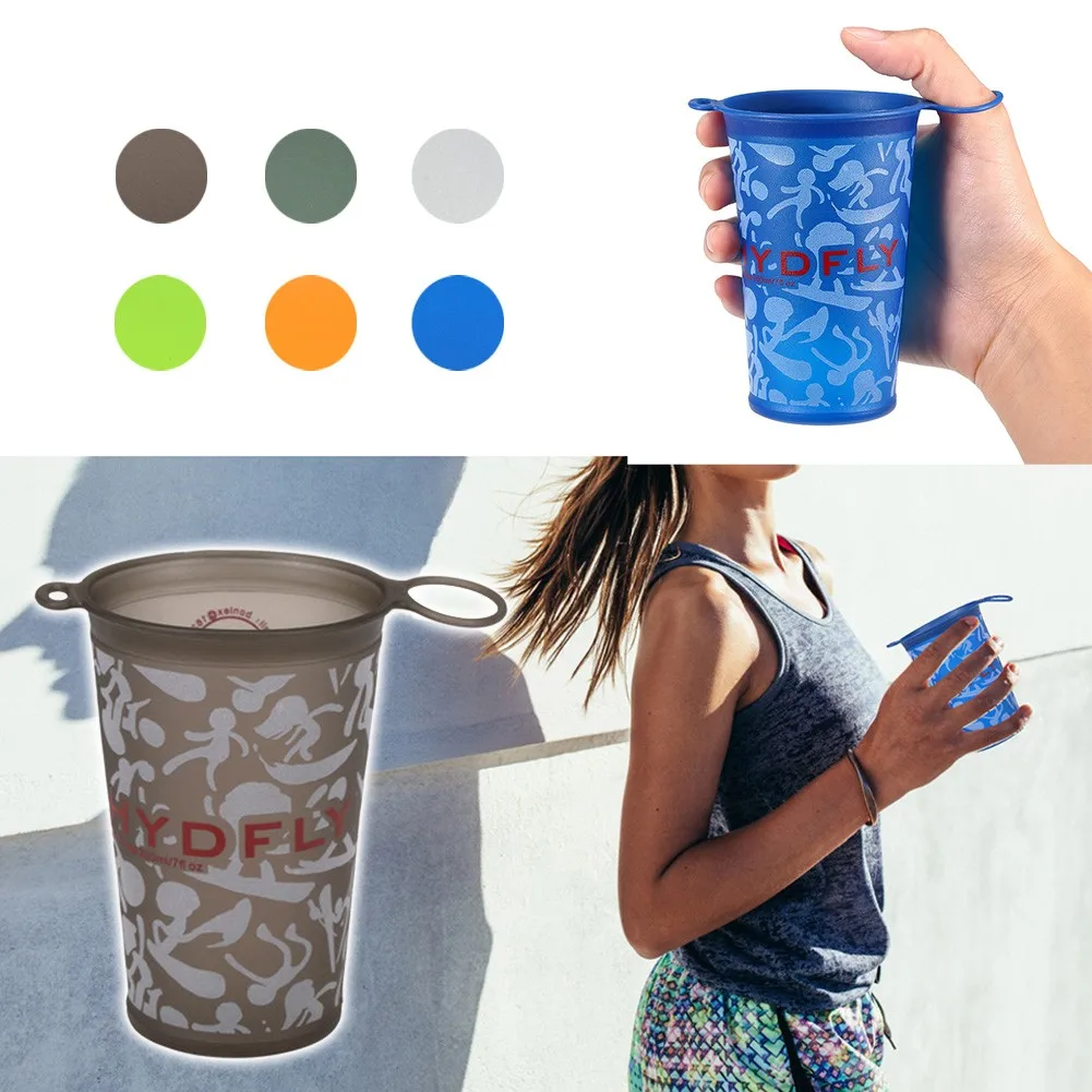 

Foldable Bicycle Water Bottle 200ml Soft Water Cup TPU Anti-bacterial Outdoor Sport Collapsible Bottle Cycling Drinking Tea Cups