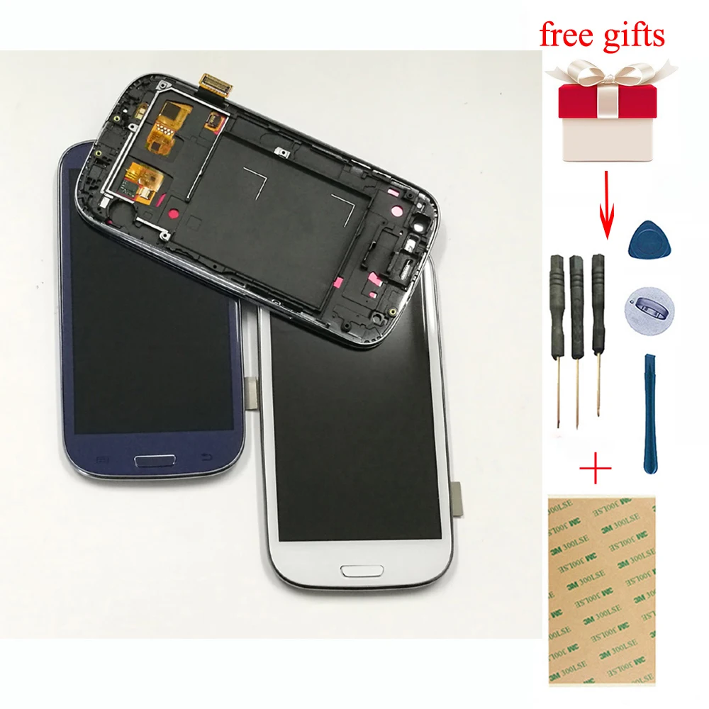 Синий/белый сенсорный экран дигитайзер стеклянный датчик + ЖК дисплей панель