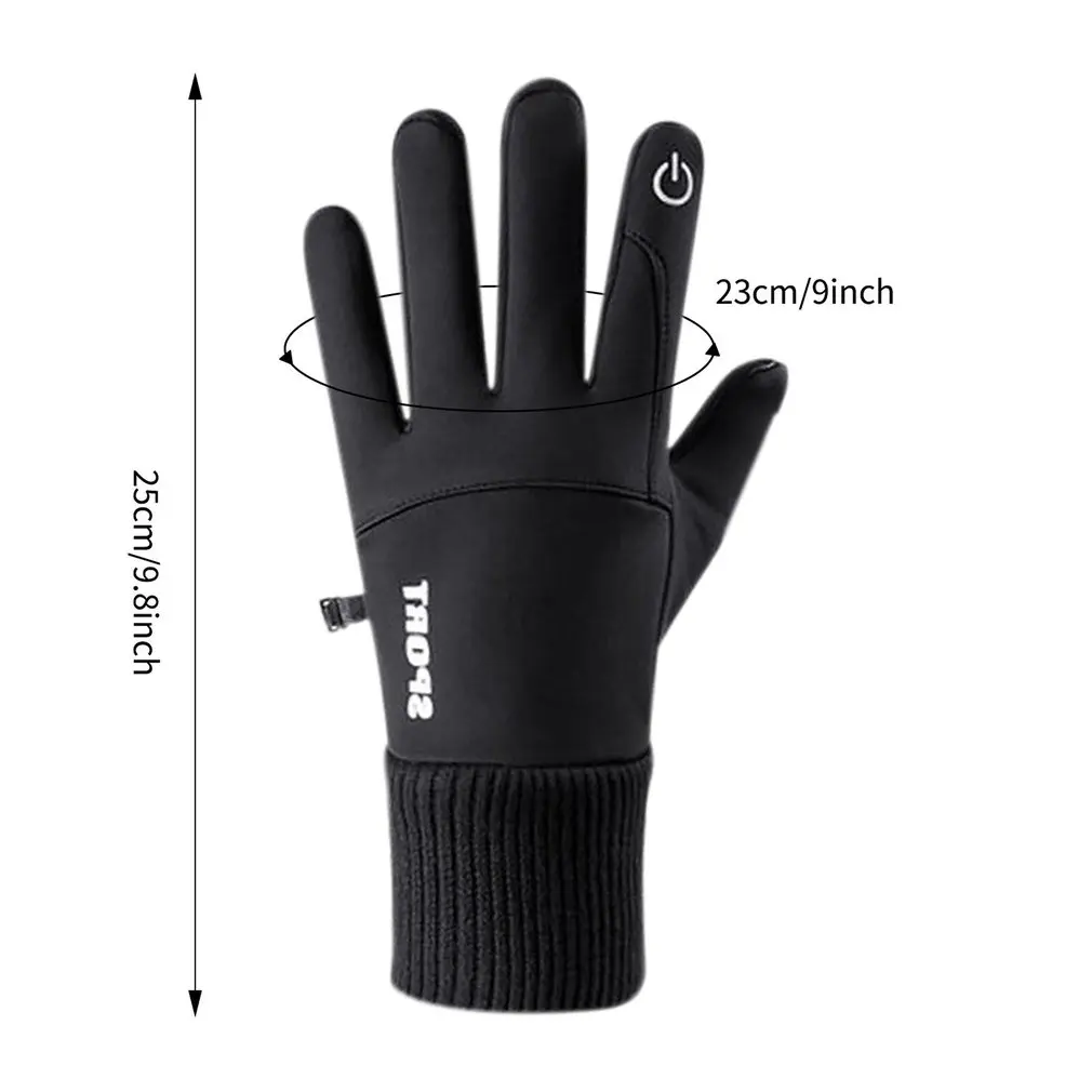 Gloves Waterproof And Windproof Plus Velvet Thick Sports Ski Winter Motorcycle Riding Warm | Автомобили и мотоциклы
