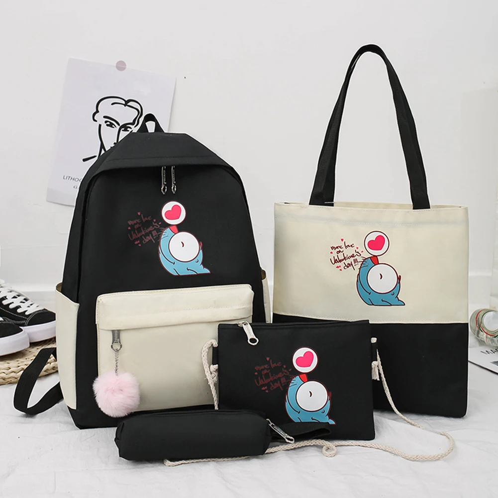 4 шт./компл. холщовые рюкзаки хит цветной школьный рюкзак для девочек подростков