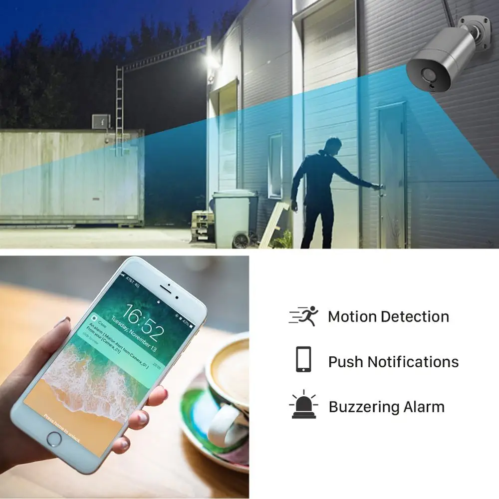 BESDER H.265 на открытом воздухе Wi Fi 5MP 2MP IP камера с двухканальным аудио Камера IP66