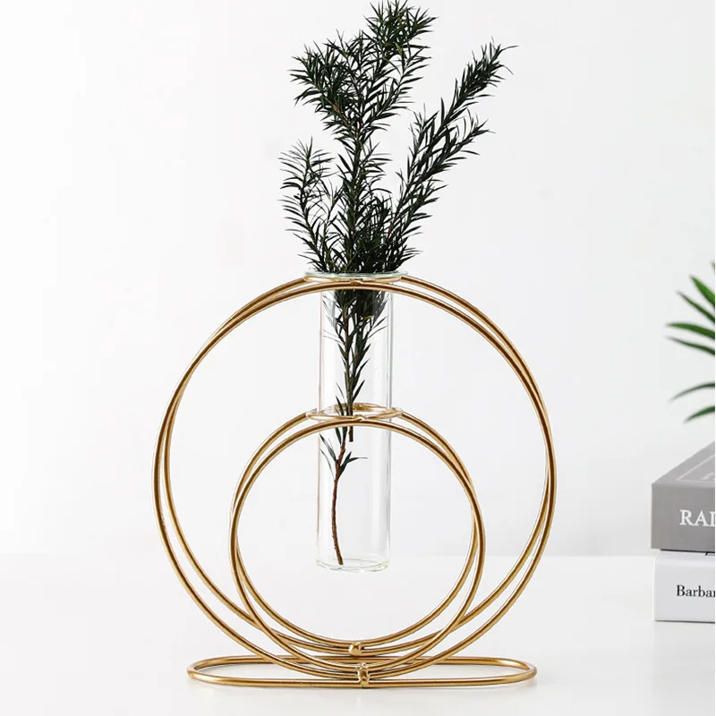 

Nordic Simple Flower Stand Iron Frame Vase Simple Family Flower Rack Bottle Ornament Christmas Decoration Pot Holder jarrones #1