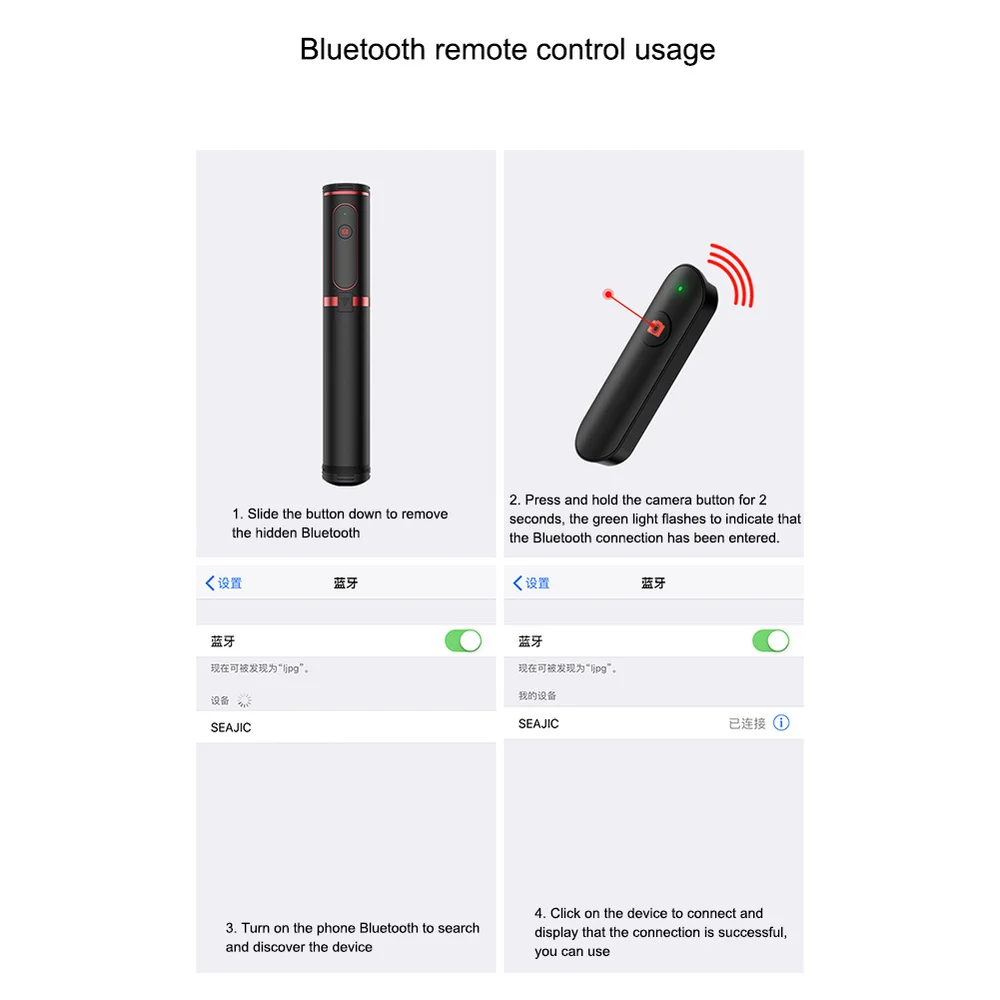 1 м штатив монопод селфи палка Bluetooth с кнопкой для Samsung Note 8 9 S9 iphone 6 7 plus |