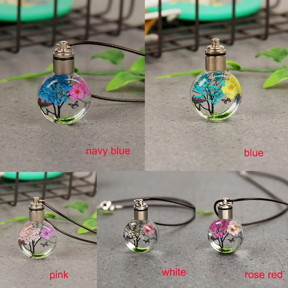 Новинка светящиеся подвески-Бабочки из засушенного цветка стеклянный шар