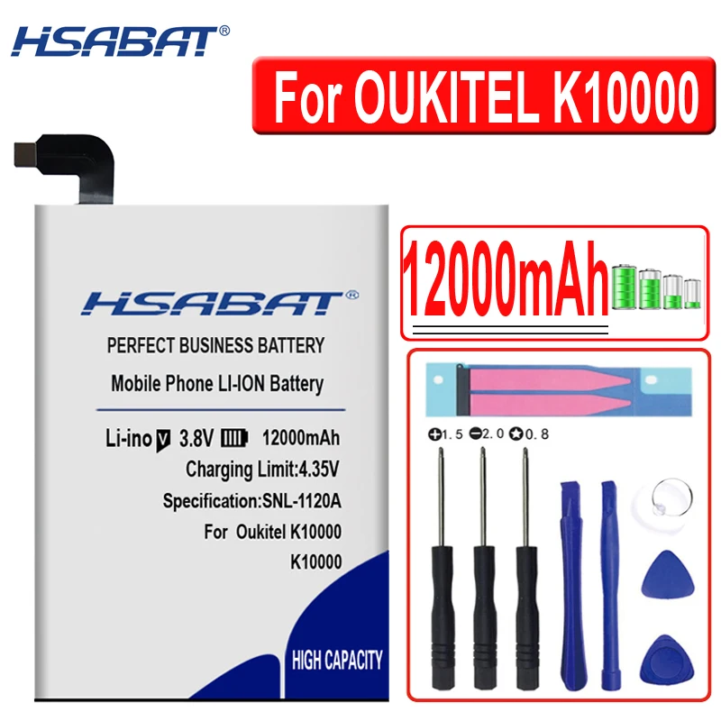 Аккумулятор HSABAT 15100 мАч для Oukitel K10000 Pro/12000 мАч для Oukitel K10000/13100 мАч для Oukitel K10000 Max