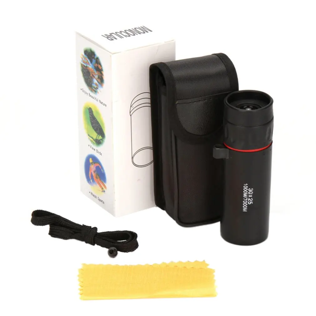 Mini Single Telescope Pocket Monocular Birdwatching Eyepiece Portable Handheld 30x25 High Definition Scope | Дом и сад