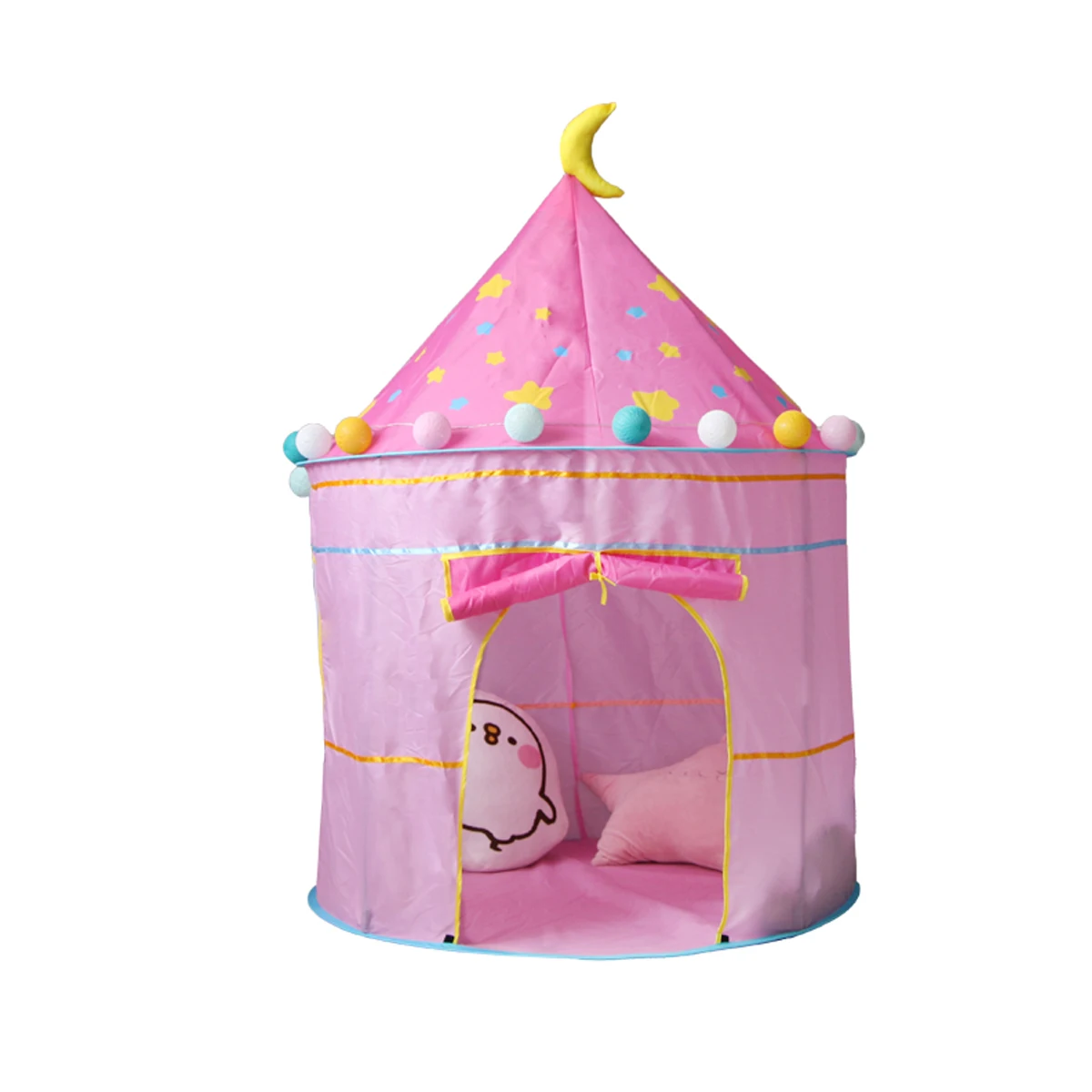 

Kid Tent House Portable Princess Castle 105*105*135cm Present Hangs Flag Children Teepee Tent Play Tent Birthday Christmas Gift