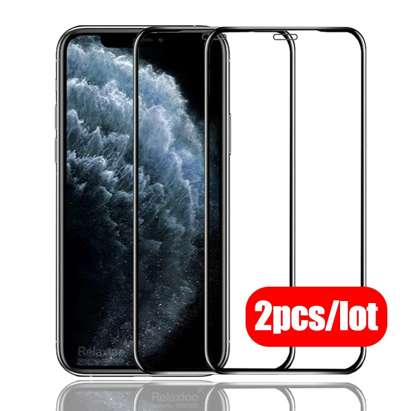 2 шт./лот Защитное стекло для apple iphone 11 pro max 2019 защитная пленка экрана x xs xr