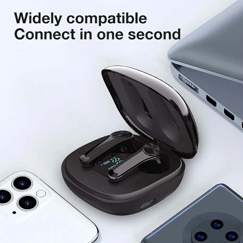 

Беспроводные наушники, совместимые с Bluetooth 5,0, водонепроницаемые спортивные наушники-вкладыши, игровые стереонаушники с низкой задержкой и ...