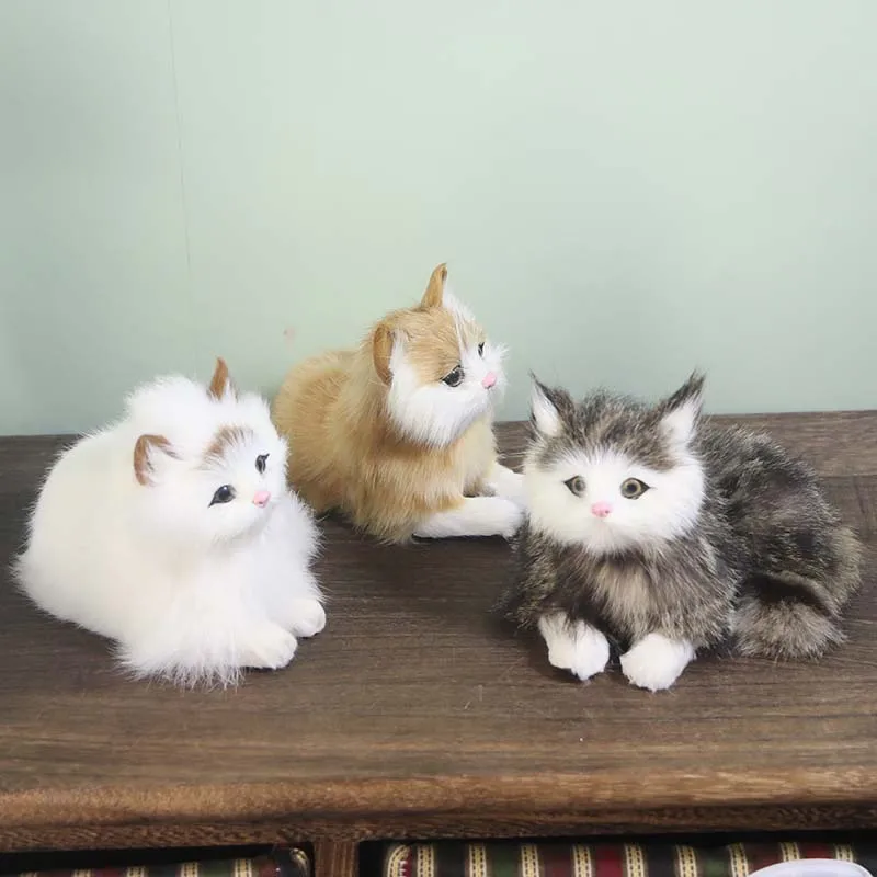 Новая Трехцветная кукла-кошка настольное украшение домашние аксессуары Кожаное